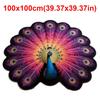 Special-shaped Peacock Carpet Soft Bathroom Floor Mat  for Living Room Tea Table Bedside