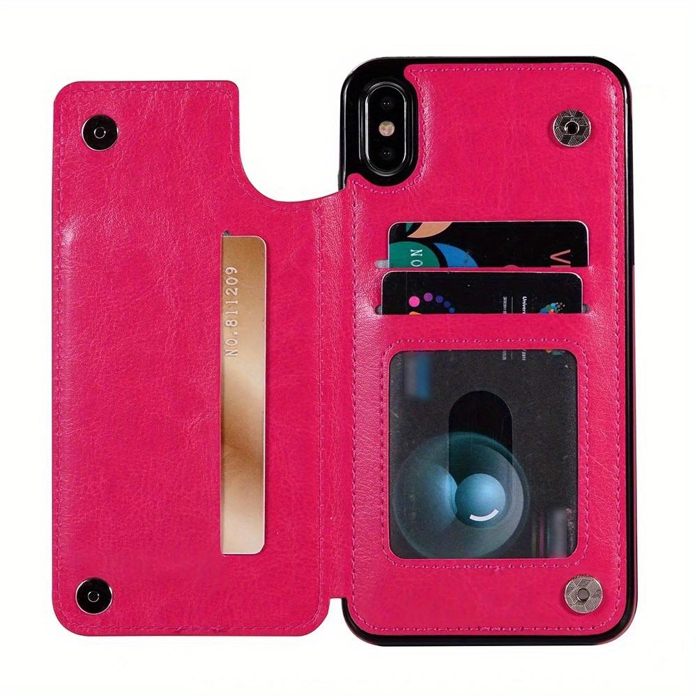 Кожаный чехол-кошелек для IPhone 14/13/12/11/Pro Max/Mini/XR/X/XS Max/8/7/6S/6 Plus/SE2/SE3/2022/2020 - держатель для карт и откидная задняя крышка