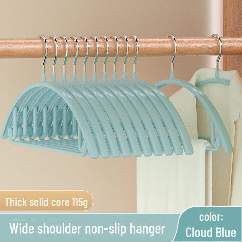 Luxury Non-Slip Plastic Hanger for Adults - Traceless Semicircular Design for Home & Clothing Stores