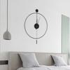 20in Black/gold Modern Round Wall Clock Classical Stylish Metal Home Decor Accurate Time Hanging Clock Without Numbers Low Noise