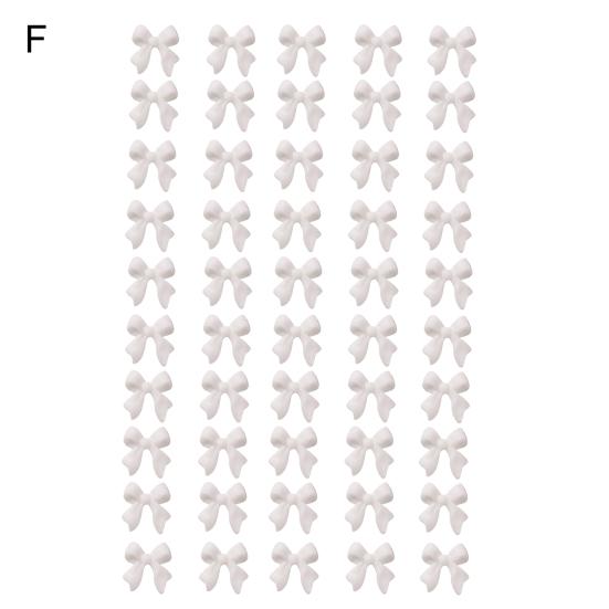 Yousheng 50 шт./компл. украшения для ногтей с гравировкой 3D-эффекта, мини-банты для украшения ногтей, аксессуары для ногтей для женщин