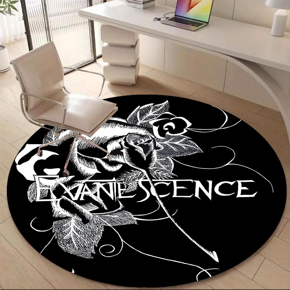 1PC Evanescence Roses Office Round Area Rug, Indoor Mat Suitable For Office, Under Office Chairs Bedroom Living Room Home Decor DT1212090