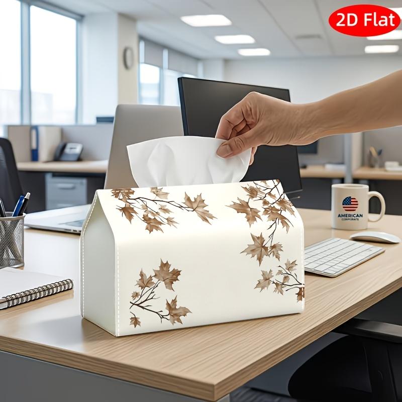 2D Flat, 1pc Tissue Box, Printed on Both Sides, Rustic Wildlife Tissue Holder, Featuring a Deer Head Design, Suitable for Home, Parties, And Car Decor