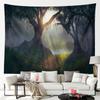 Natural Forest Trees Tapestry Fantasy Star Pendant Room Decoration Landscape Tapestry Bedroom Living Room Decoration