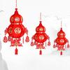 1 шт. китайский фонарик 3D украшение весеннего фестиваля DIY подвесные украшения удачи красные фонарики тыква в форме нетканого материала