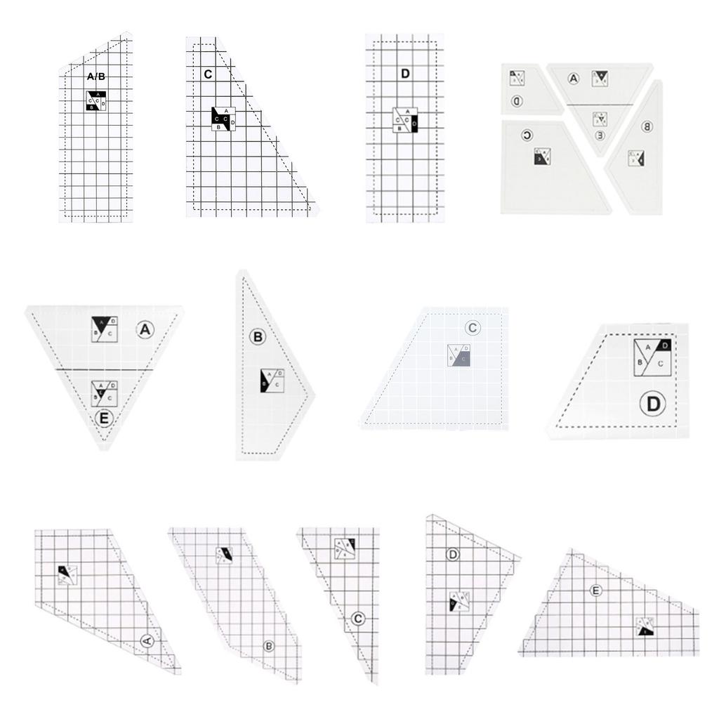 3/4/5 шт. линеек для шитья и пэчворка для точного измерения прозрачные акриловые линейки для квилтинга шаблоны линейка инструмент для пэчворка