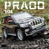 1:24 TOYOTA Land Cruiser Prado Sport Внедорожник Сплав Литье под давлением Модель Автомобиля С механизмом оттягивания Звук Свет Детские Подарки Коллекция A174