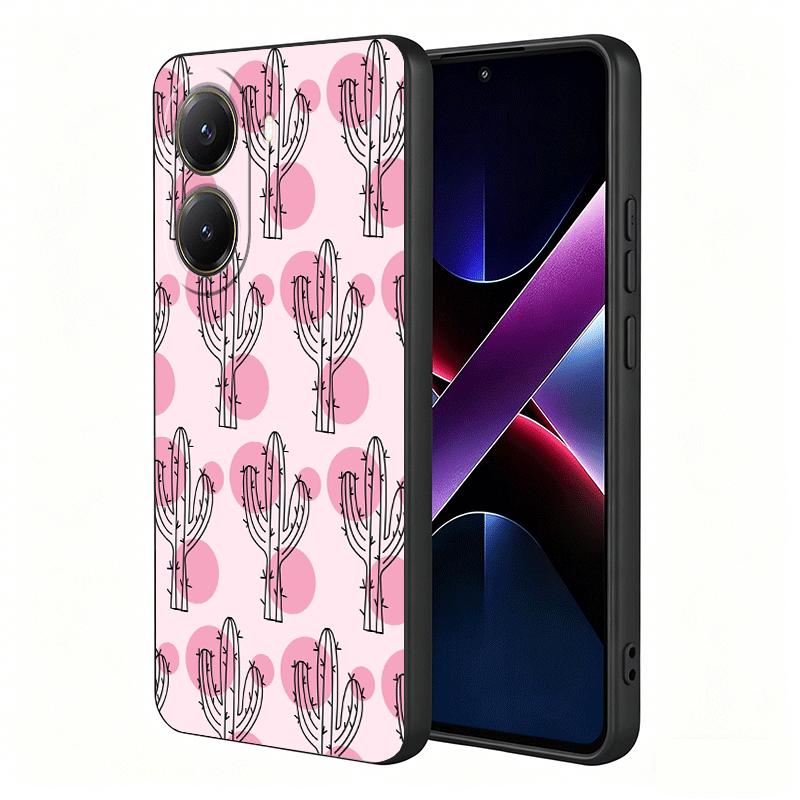 Cactus Pattern Soft Phone Case for Xiaomi Poco X5 X6 X7 X8 Pro Max X3 F7 F8 Ultra M8 M7 M6 M5 Redmi 15 15C 14C 13C 12C X4 F6