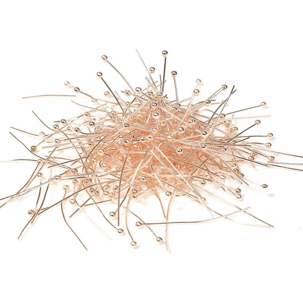 200pcs/lot 18 20 24 30 35 40 mm Gold Silver Metal Ball Head Pins for DIY Jewelry Making Head pins Findings Supplies Wholesale