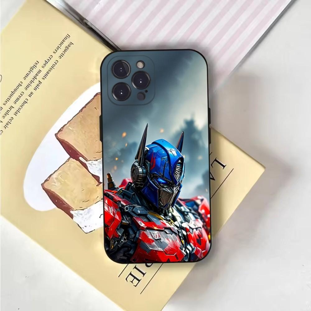 Крутой чехол для телефона T-Transformers Чехол для телефона для iPhone 16,15,14,13,12,11,Pro,X,XS,Max,XR,Plus,Mini Мягкий черный чехол