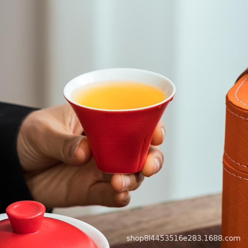 Portable Outdoor Travel Tea Set Insurance Company Event Gifts Real Estate Mid-Autumn Festival Souvenir