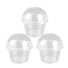 Healifty 25-Piece Disposable Pudding Cups, Plastic Salad Cups, Dessert Bowls with Lids, Clear Ice Cream Holders, Small Drink Containers for Parfaits,