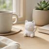 3D-печатная статуэтка кошки-удачи, милая белая фигурка Манеки, мини-украшение «Кот-приманка» матового белого цвета для домашнего стола, спальни, праздников, дней рождения