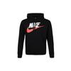 Nike Sportswear Logo Print Pullover Hoodie Men Tops Black CZ9129-010