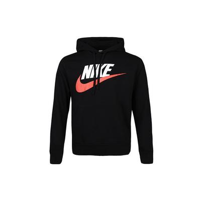 Nike Спортивная одежда, пуловер с капюшоном и принтом логотипа, мужские топы, черный CZ9129-010