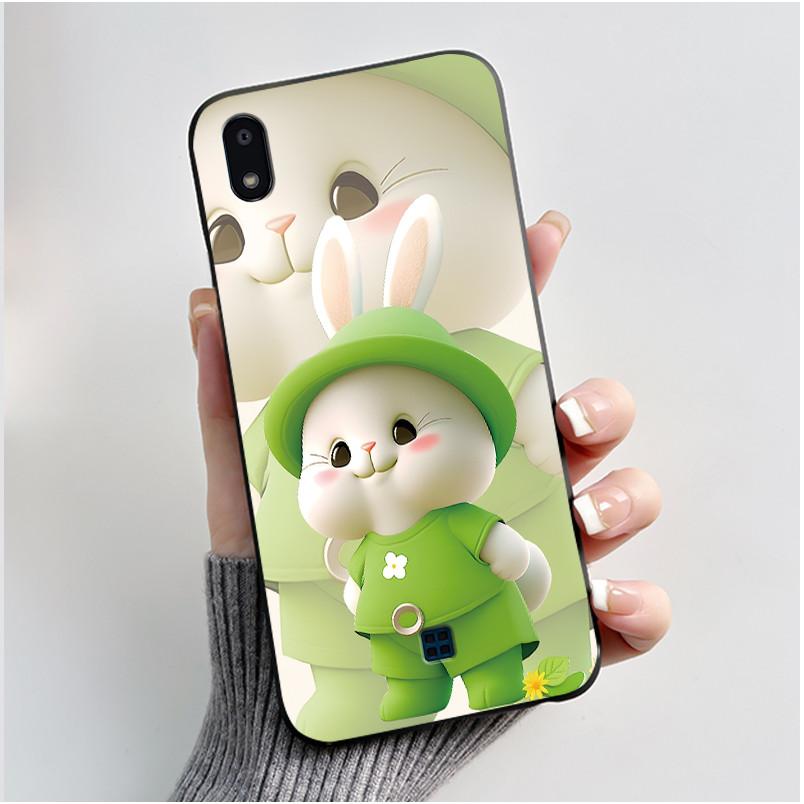 Чехол для LG K20 2019 Чехол Милый Кролик с Сердечками Забавный Мультяшный Ультратонкий Черный Силиконовый Мягкий Чехол для LG K20 (2019) Чехол для телефона