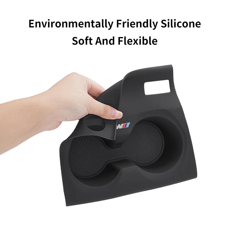 2025 Hot Car Centre Control Wireless Charging Water Cup Silicone Mat For BMW X1 X2 U11 U10 2023-2025 Auto Storage Decoration Acc