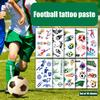 Набор из 10 временных татуировок на футбольную тематику для детей, водостойкие наклейки-татуировки, сувениры для футбольной вечеринки