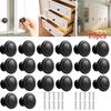 20pcs Vintage Cabinet Handles Drawer Knobs Black Single Hole Drawer Pulls Furniture Cupboard Closet Door Handles Hardware