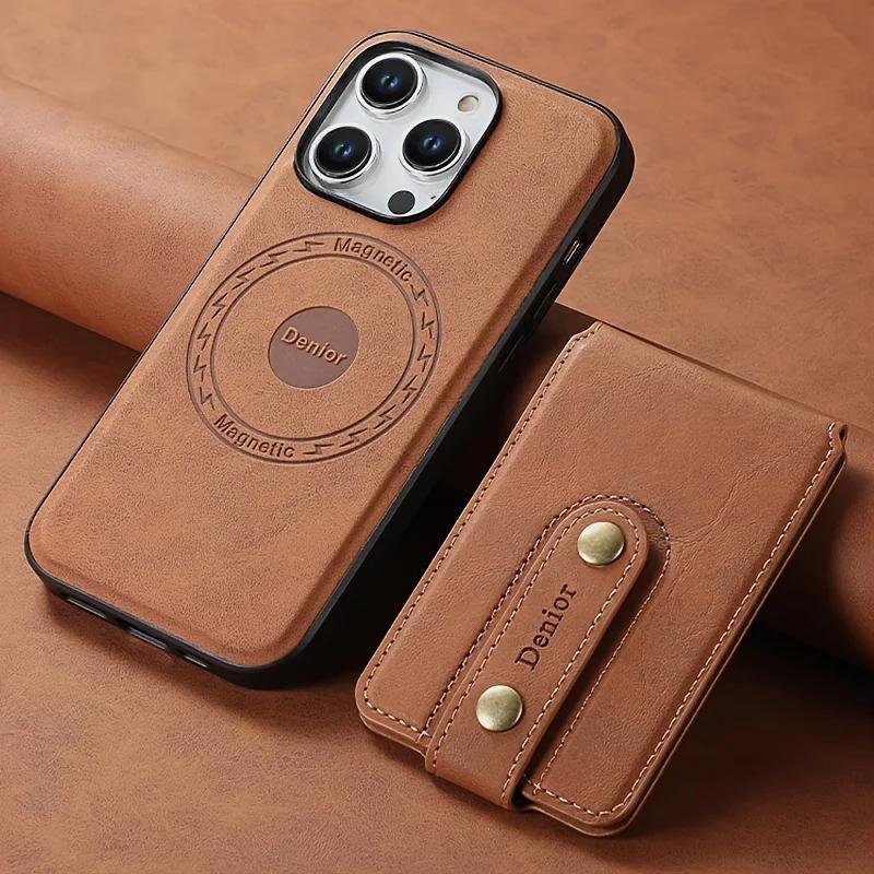 Съемный кошелек 2-в-1 Чехол из ПУ кожи для iPhone 15 14 13 12 Pro Max Plus Для Magsafe Магнитный держатель для карт Слот Чехол для телефона