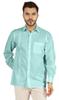 Solid Formal Button Down Shirt For Men Long Sleeve With Patch Pocket Business