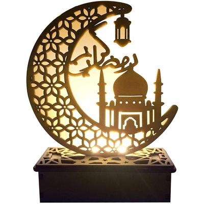 Деревянные светодиодные фонари Рамадан Ид для Рамадана, уличные, для дома, украшения Мубарак