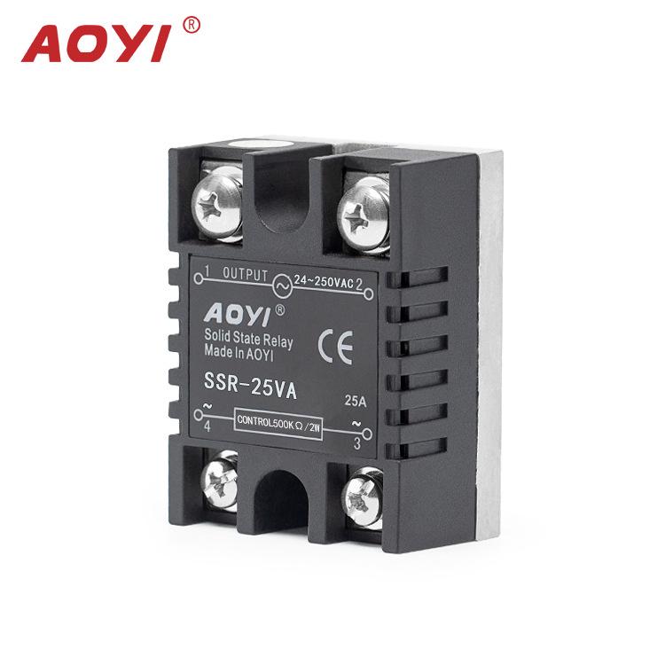 Твердотельное реле AOYI 24 В, 25 А-120 А, Однофазный модуль 220 В AC SSR-VA