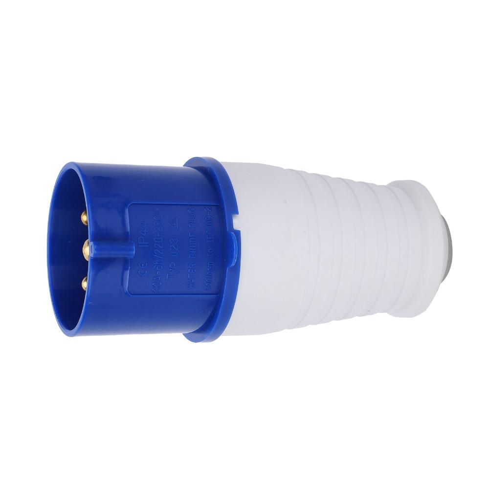 3Pin Industrial Power Plug 32A 220-250V 2P+E Industrial Plug Connector SinglePhase Weatherproof Generator Plug