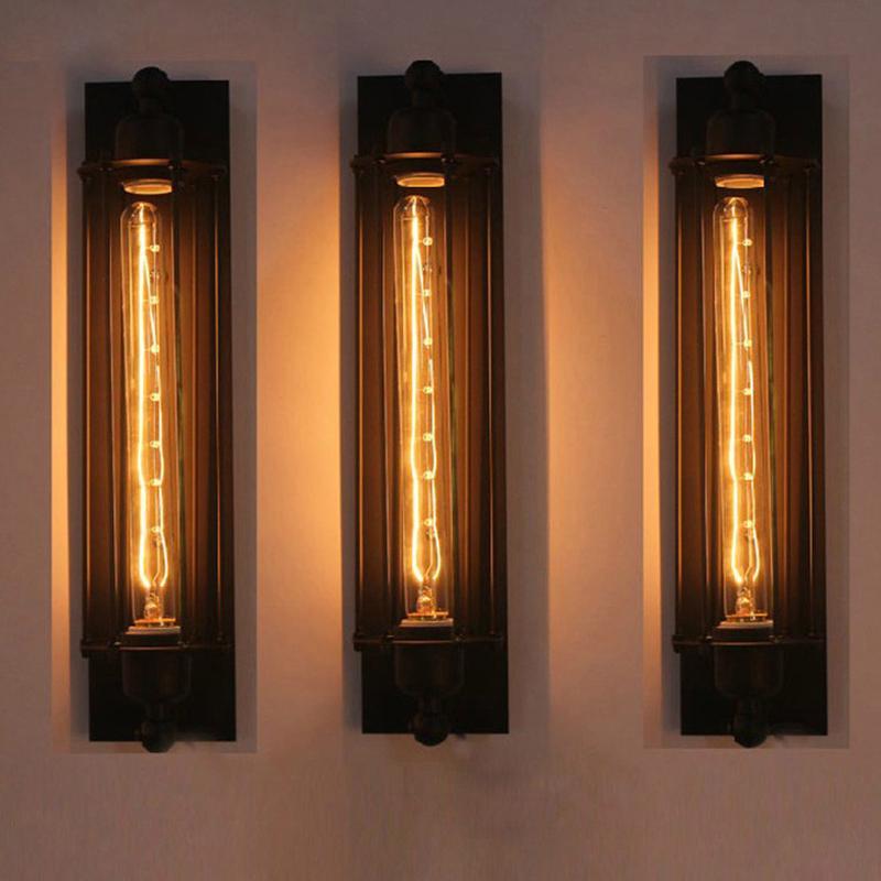 Retro Industrial Style Iron Wall Light Corridor Staircase Restaurant Loft Bedroom Lamp Bedside House Decor Indoor LED Lighting