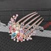 Luxury Hair Accessories Elegant Hair Comb Inlaid Flower Hairpin Shiny Rhinestone