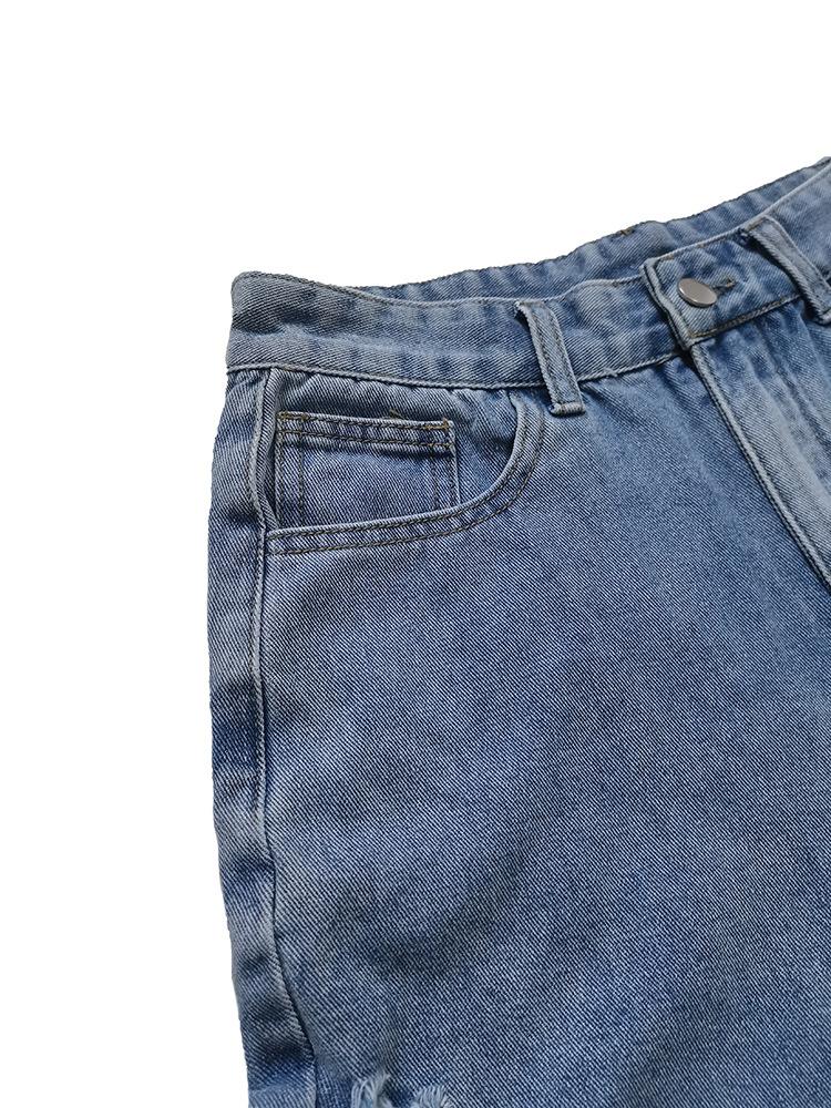 Сексуальные рваные мешковатые джинсы с кисточками для женщин