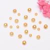 100pcs Color Retention Ancient Sand Gold Large Hole Beads Smooth Partition Beads Diy Handmade Braided Rope Bracelet Necklace Jewelry Loose Beads