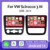 Android 14 Carplay Auto Car Radio Multimedia Player For Volkswagen Scirocco 3 III Mk3 2008 - 2014 Auto GPS Radio Stereo No 2din