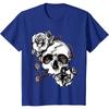 Skull and Roses T-Shirt Men Clothing Oversized T Shirt for Homme Women Casual Cotton Daily Four Seasons Tees Shirts