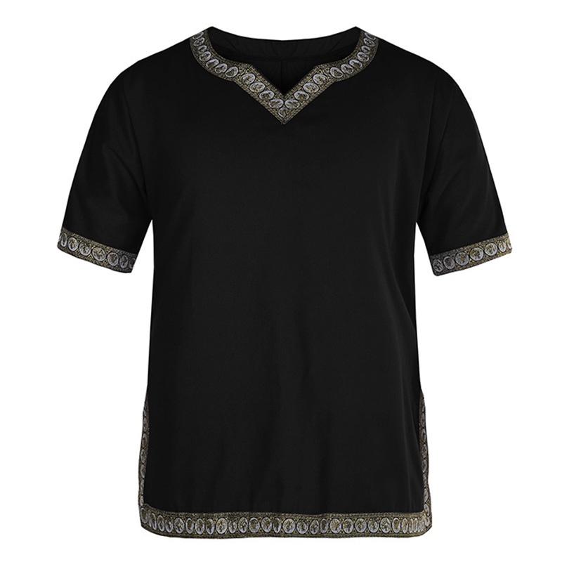 Средневековая туника Ренессанс Топ Рубашка Викинг Норманн Саксонский Мужской Костюм Косплей