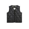 TAION Military Button Inner Down Vest Soft Shell Size 100 Kids' V-Neck - (TAION-K001ALSZML-1) Black,