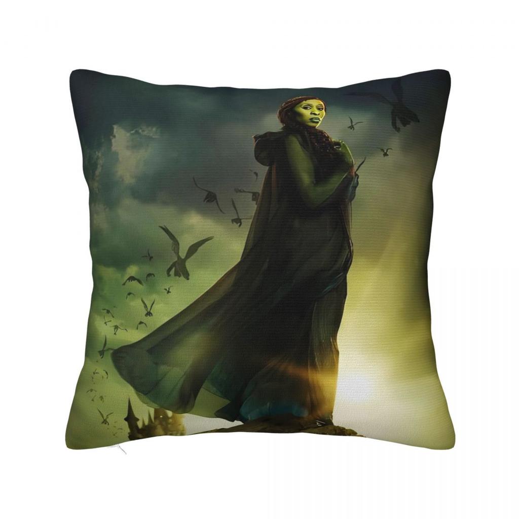 Wicked 2 Elphaba & Glinda Pillow Cover Soft Pillow Case Cushion Cover Vintage Design Pillowcases For Sofa Car Home Decor