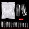 60Pcs Fake Nails Quick Building Removable Harmless Allergy Free Ultra-Thin Extend Nail Plastic Transparent Nail Mold Tips Manicure Designs