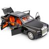 1/18 Rolls-Royce Phantom Model Car Alloy Diecast Collectible Pull Back Toy Car, Classic Double Door Model Vehicle Logo Can Be Folded, Gift