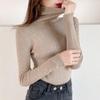 Осенне-зимняя модная женская узкая эластичная повседневная водолазка с длинным рукавом, свитер, женские трикотажные рубашки, пуловер