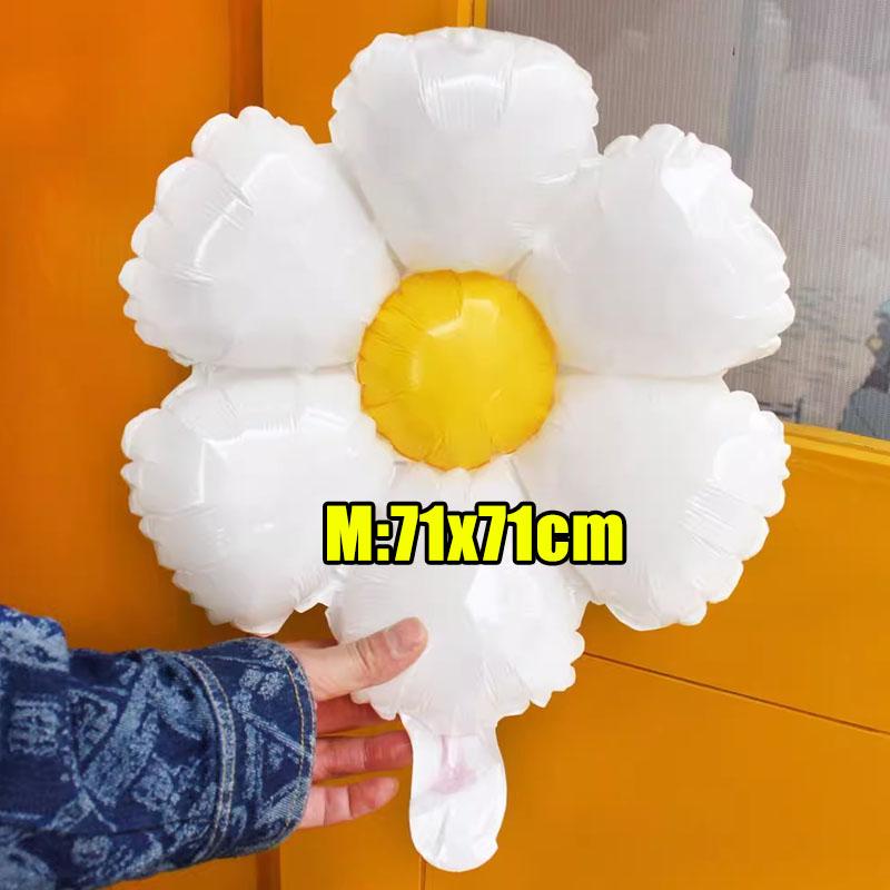 20pcs Daisy Balloons Huge White Flower Aluminum Foil Balloons for Birthday Baby Shower Wedding Daisy Party Decorations Supplies