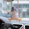 Cat Car Hanging Ornament Cartoon Cat Rearview Mirror Air Charm Cute Cat Interior Decoration for Cat Lovers