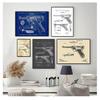 Chart Canvas Painting Posters And Prints Wall Pictures For Living Room Decoration Home Decor Gun Blueprint Luger Pistol Patent No Frame