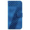 For iPhone 17 Pro Stand Case 7-Shaped Pattern Imprint Leather Phone Cover with Strap