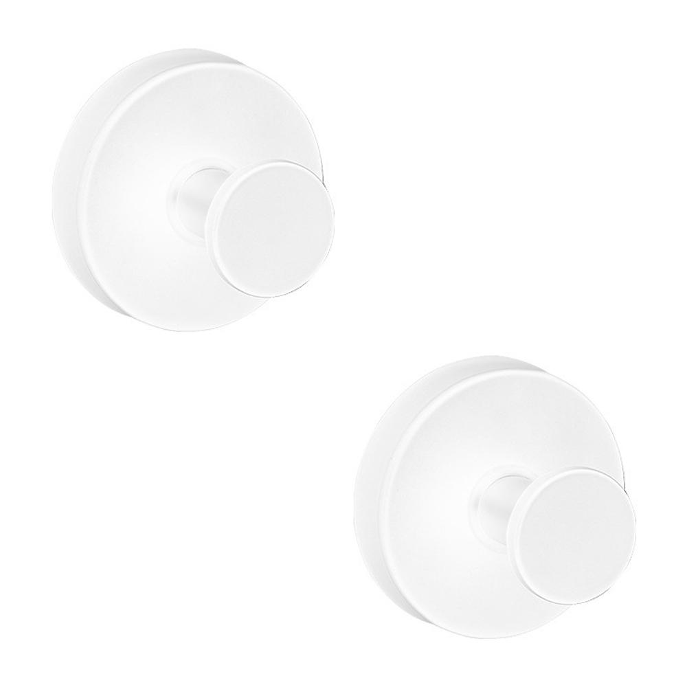 2Pcs Metal Suction Cup Hooks Strong Vacuum Bathroom Hook Waterproof Towel Holder Stainless Steel Reusable Wall Hanger