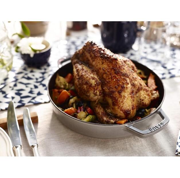 Сковорода круглая Zwilling Staub с двумя ручками 26 см графитово-серая (40511-726-0)