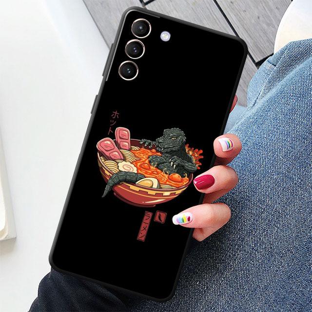 Чехол Для Samsung Galaxy S20 S22 S21 FE S10 S23 Plus S24 Note 20 Ultra 10 Черный Мягкий Чехол Для Телефона Отличная Волна Рамена Япония S24Ultra