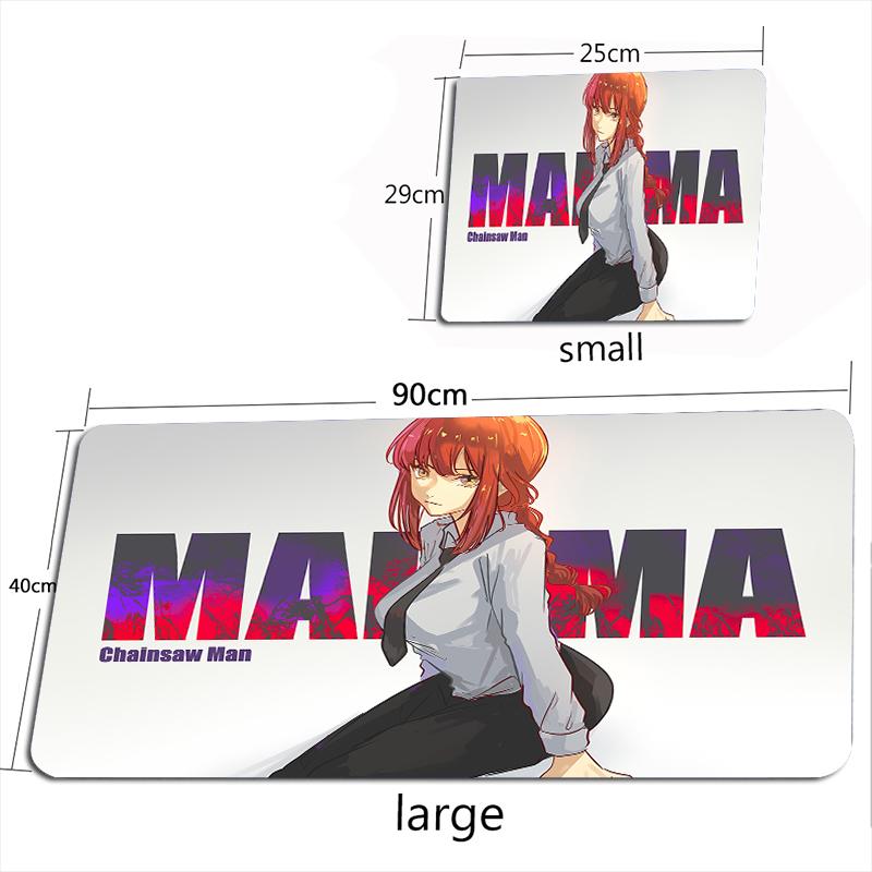 Chainsaw Man Mouse Pad Anime Mouse Mat Gamer Makima Gaming Accessories Mousepad Large Keyboard DeskMats 100X50CM Pochita Playmat