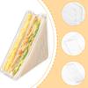 Set of 2 Clear Sandwich Holder Lunch Box with Lid Portable Sandwich Case ABS Texture Suitable for Picnics and Office