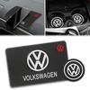 Car Coaster Mat Water Cup Pad PVC Silicone Non-Slip Pad Emblem Auto Accessories For Volkswagen VW GTI Polo Golf Passat Scirocco tik077